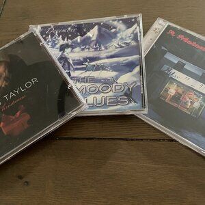 CDs Three (3) Christmas Themed-Motown,Moody Blues,James Taylor